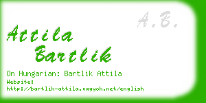 attila bartlik business card